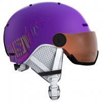 Salomon Grom Visor Purple Helmet Jnr 53-56cm